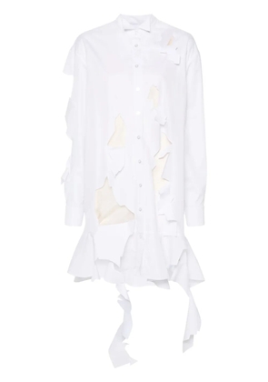 Viktor & Rolf cut out-detail shirt dress - White