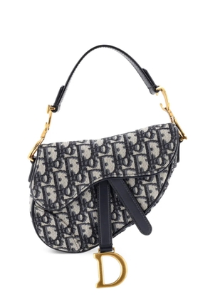 Christian Dior Pre-Owned Saddle Handbag Oblique Canvas Mini shoulder bag - Blue
