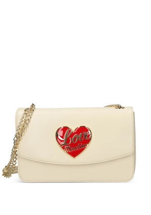 Love Moschino heart-plaque chain shoulder bag - Neutrals