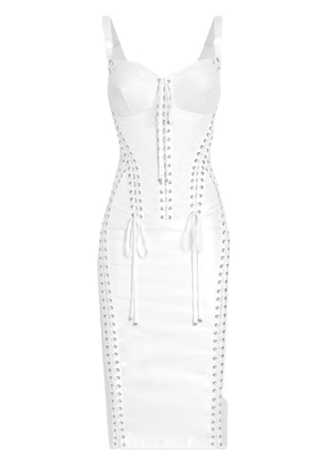 Dolce & Gabbana panelled midi dress - White