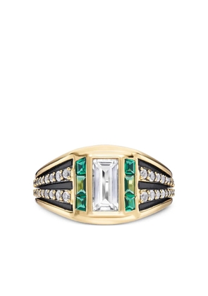 V JEWELLERY Freya stone-embellished ring - Gold