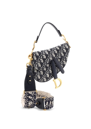 Christian Dior Pre-Owned Saddle Handbag Oblique Canvas Mini shoulder bag - Blue