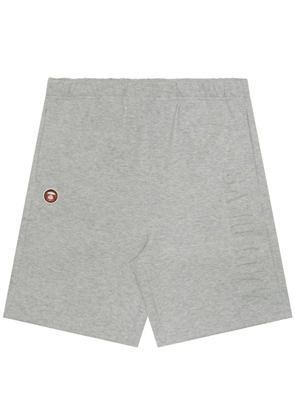 AAPE BY *A BATHING APE® logo-embossed mélange-effect track shorts - Grey