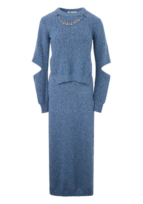 Ports 1961 cut-out knitted dress - Blue