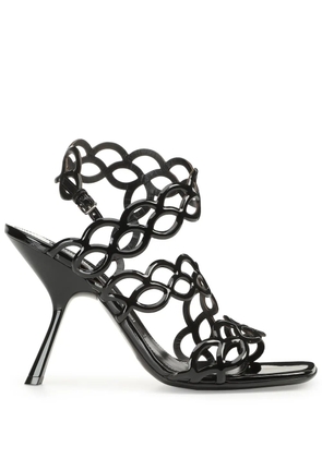 Sergio Rossi sr Mermaid 100mm leather sandals - Black