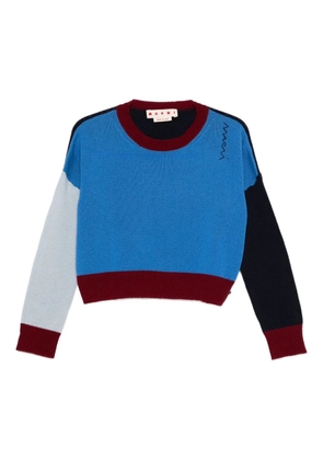 Marni colour-block cashmere sweater - Blue
