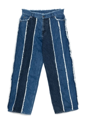 Charles Jeffrey Loverboy frayed-detail jeans - Blue