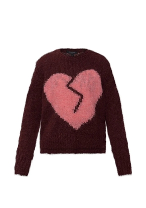 AllSaints Luvheart heart-intarsia sweater - Red
