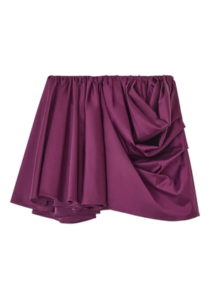 GANNI draped mini skirt - Purple