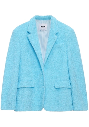 MSGM textured blazer - Blue
