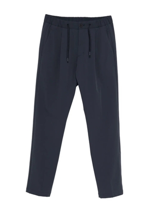 Herno pleated drawstring straight-leg trousers - Blue