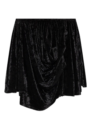 GANNI draped mini skirt - Black