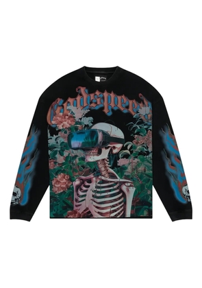 GODSPEED Vision Flowers graphic-print T-shirt - Black