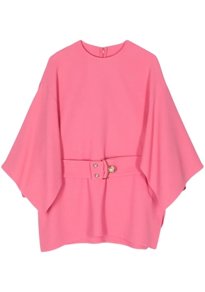Elie Saab Cady belted silk blouse - Pink