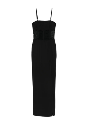 Patrizia Pepe mesh-panelled maxi dress - Black