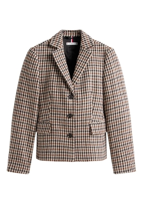 Tommy Hilfiger houndstooth-pattern button single-breasted jacket - Neutrals