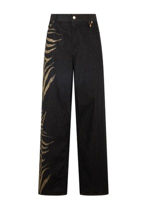 Roberto Cavalli zebra-print jeans - Black