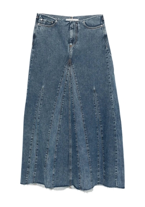 OUR LEGACY Rebel panelled frayed maxi skirt - Blue