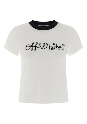 Off-White Script logo-embroidered T-shirt