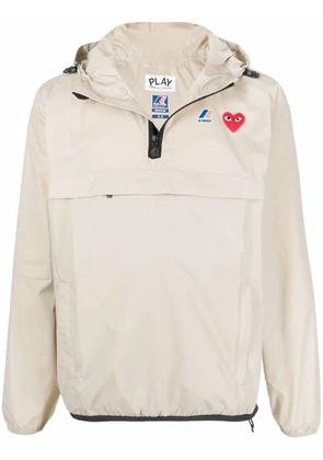 Comme Des Garçons Play x K-Way quarter-zip hoodie - Neutrals