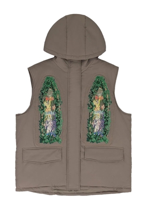 Who Decides War graphic-print gilet - Green