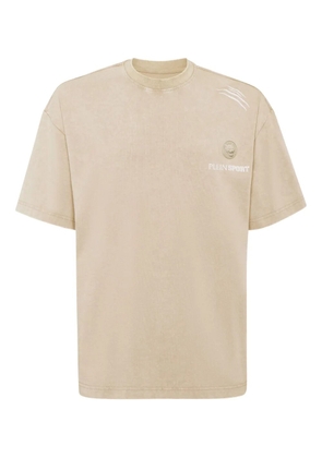 Plein Sport logo-patch T-shirt - Neutrals