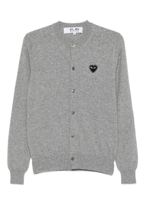 Comme Des Garçons Play logo-patch cardigan - Grey
