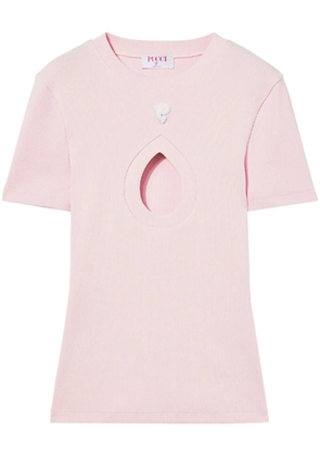PUCCI ribbed-knit T-shirt - Pink
