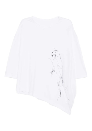 Y's embroidered T-shirt - White