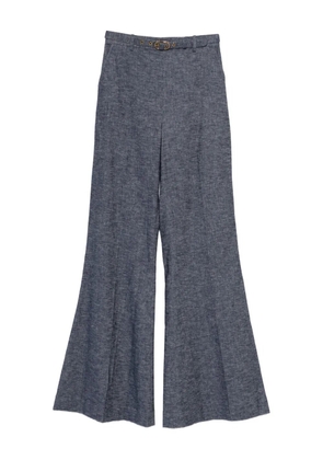 ZIMMERMANN Hypnotic belted flared trousers - Blue