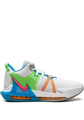 Nike Lebron Witness VII 'Grey Fog/Cobblestone/Laser Blue/Hyper Pink' sneakers