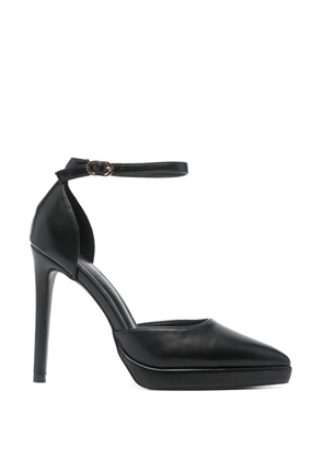 exè ankle-strap leather heeled pumps - Black