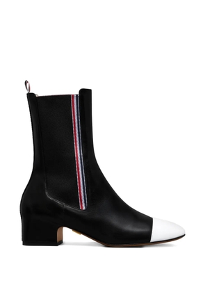 Thom Browne stripe-detail cap-toe chelsea boots - Black