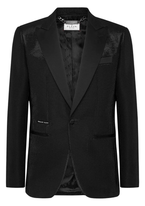 Philipp Plein single-breasted lurex blazer - Black