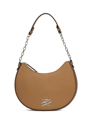 Karl Lagerfeld K/Autograph moon shoulder bag - Brown