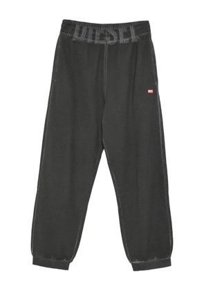 Diesel logo-waistband cotton track pants - Grey