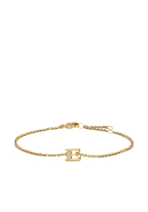 David Yurman 18K yellow gold Petite Pavé Initial diamonds bracelet