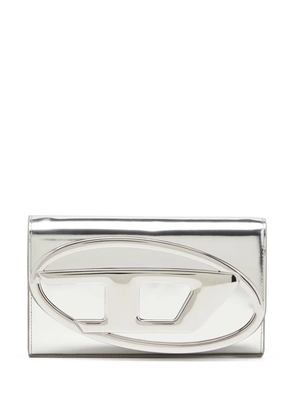 Diesel 1Dr leather wallet-on-chain - Silver