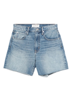 SLVRLAKE Sienna frayed-hem denim shorts - Blue