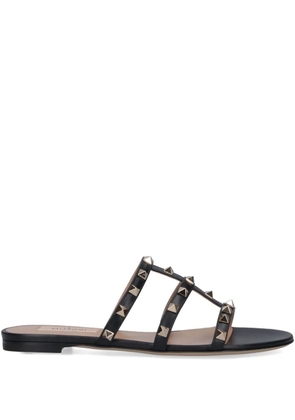 Valentino Garavani Rockstud three-strap sandals - Black