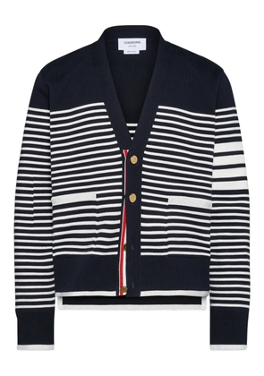 Thom Browne striped V-neck cardigan - Blue