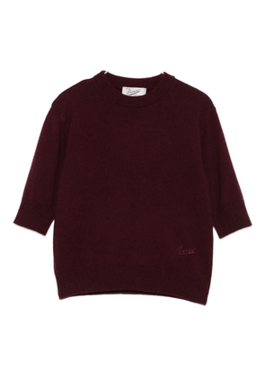Pence round-neck logo-embroidered knitted top