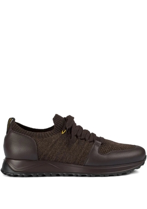 Doucal's lace-up leather sneakers - Brown