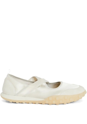 Jil Sander cross-over ballet flats - White