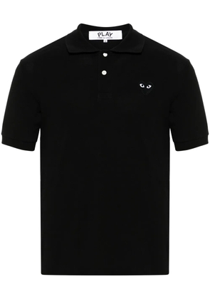 Comme Des Garçons Play heart-patch cotton polo shirt - Black