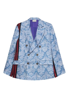 Pierre-Louis Mascia paisley double-breasted jacket - Blue