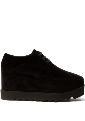 Stella McCartney 55mm Elyse velvet platform lace-up sneakers - Black