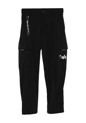 izzue logo cargo trousers - Black