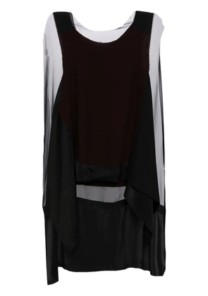 Undercover panelled vest - Brown