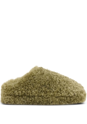 Apparis Misha bouclette slippers - Green
